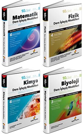 Aydın 10. Sınıf Matematik + Fizik + Kimya + Biyoloji Ders İşleyiş Seti 4 Kitap 2023