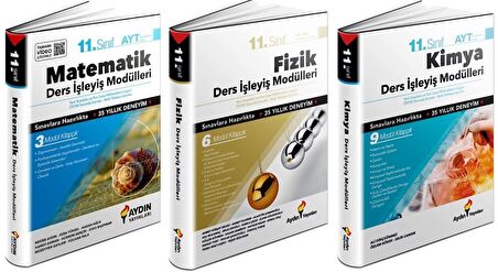 Aydın 11. Sınıf Matematik + Fizik + Kimya Ders İşleyiş Seti 3 Kitap 2023