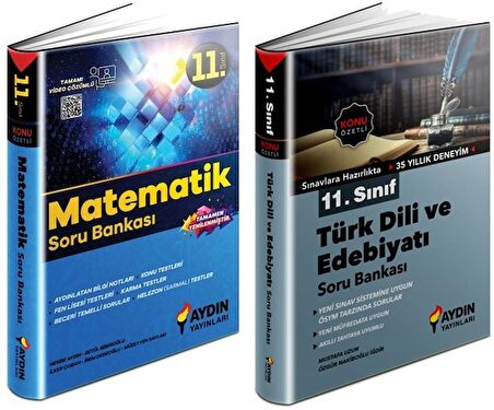 Aydın 11. Sınıf Matematik + Edebiyat Soru Seti 2 Kitap 2023