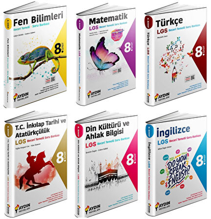 Aydın 2024 8. Sınıf Beceri Temelli Soru Bankası 6 Kitap Tam Set