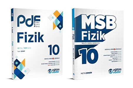 Eğitim Vadisi 2024 10. Sınıf Fizik Pdf + Soru Seti 2 Kitap