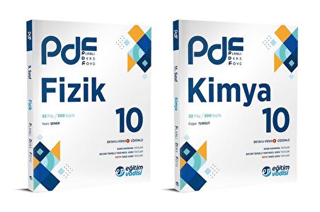 Eğitim Vadisi 2024 10. Sınıf Fizik + Kimya Pdf Seti 2 Kitap