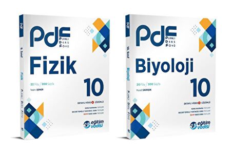 Eğitim Vadisi 2024 10. Sınıf Fizik + Biyoloji Pdf Seti 2 Kitap