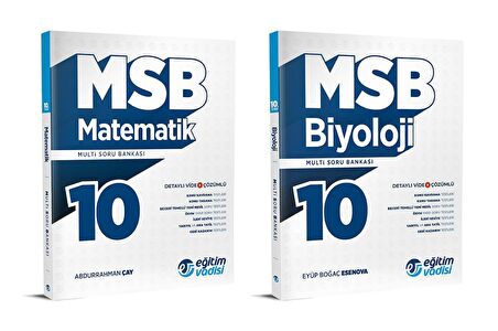 Eğitim Vadisi 2024 10. Sınıf Matematik + Biyoloji Soru Bankası Seti 2 Kitap