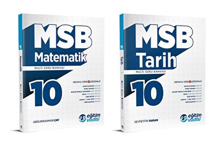 Eğitim Vadisi 2024 10. Sınıf Matematik + Tarih Soru Bankası Seti 2 Kitap