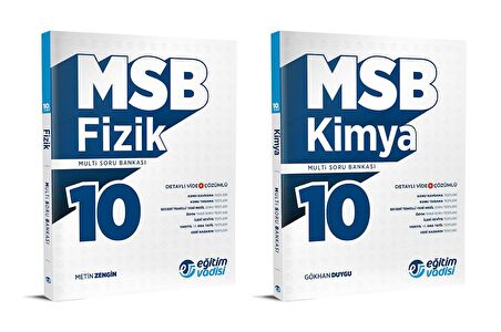 Eğitim Vadisi 2024 10. Sınıf Fizik + Kimya Soru Bankası Seti 2 Kitap