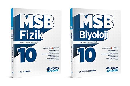 Eğitim Vadisi 2024 10. Sınıf Fizik + Biyoloji Soru Bankası Seti 2 Kitap