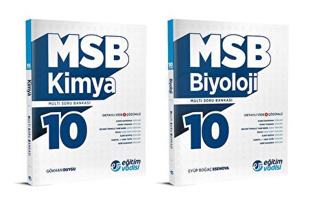 Eğitim Vadisi 2024 10. Sınıf Kimya + Biyoloji Soru Bankası Seti 2 Kitap
