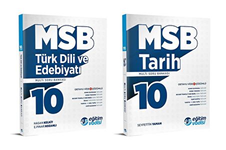 Eğitim Vadisi 2024 10. Sınıf Edebiyat + Tarih Soru Bankası Seti 2 Kitap