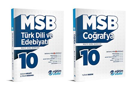 Eğitim Vadisi 2024 10. Sınıf Edebiyat + Coğrafya Soru Bankası Seti 2 Kitap