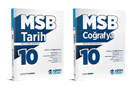 Eğitim Vadisi 2024 10. Sınıf Tarih + Coğrafya Soru Bankası Seti 2 Kitap
