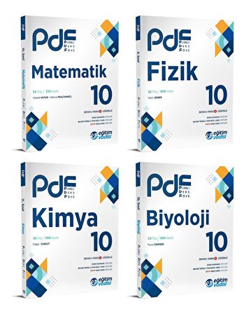 Eğitim Vadisi 2024 10. Sınıf Matematik + Fizik + Kimya + Biyoloji Pdf Seti 4 Kitap