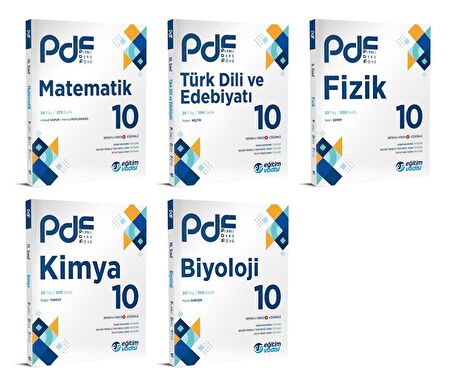 Eğitim Vadisi 2024 10. Sınıf Matematik + Edebiyat + Fizik + Kimya + Biyoloji Pdf Seti 5 Kitap