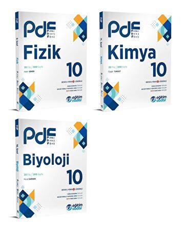 Eğitim Vadisi 2024 10. Sınıf Fizik Kimya Biyoloji Pdf Planlı Ders Föyü Seti