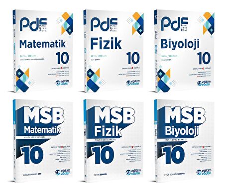 Eğitim Vadisi 2024 10. Sınıf Matematik + Fizik + Biyoloji Pdf + Soru Seti 6 Kitap