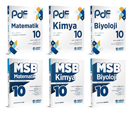 Eğitim Vadisi 2024 10. Sınıf Matematik + Kimya + Biyoloji Pdf + Soru Seti 6 Kitap