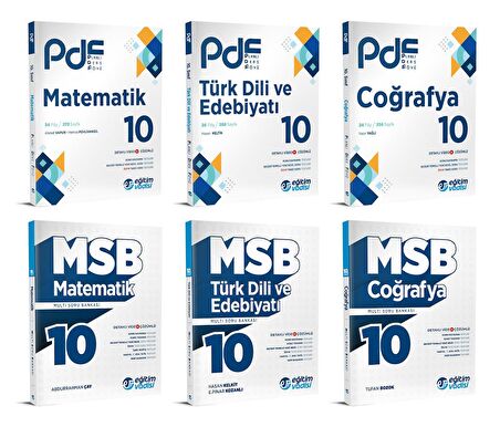 Eğitim Vadisi 2024 10. Sınıf Matematik + Edebiyat + Coğrafya Pdf + Soru Seti 6 Kitap