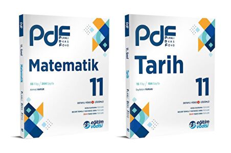 Eğitim Vadisi 2024 11. Sınıf Matematik + Tarih Pdf Seti 2 Kitap