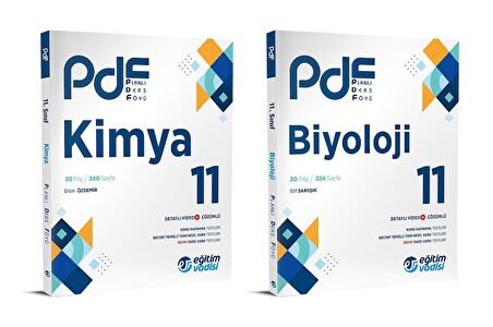 Eğitim Vadisi 2024 11. Sınıf Kimya + Biyoloji Pdf Seti 2 Kitap