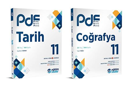 Eğitim Vadisi 2024 11. Sınıf Tarih + Coğrafya Pdf Seti 2 Kitap