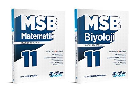 Eğitim Vadisi 2024 11. Sınıf Matematik + Biyoloji Soru Bankası Seti 2 Kitap
