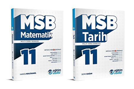Eğitim Vadisi 2024 11. Sınıf Matematik + Tarih Soru Bankası Seti 2 Kitap
