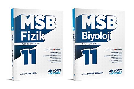 Eğitim Vadisi 2024 11. Sınıf Fizik + Biyoloji Soru Bankası Seti 2 Kitap