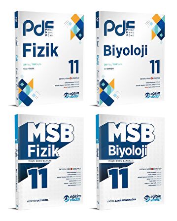 Eğitim Vadisi 2024 11. Sınıf Fizik + Biyoloji Pdf + Soru Seti 4 Kitap
