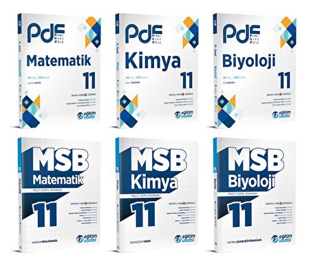 Eğitim Vadisi 2024 11. Sınıf Matematik + Kimya + Biyoloji Pdf + Soru Seti 6 Kitap