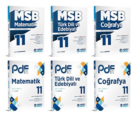 Eğitim Vadisi 2024 11. Sınıf Matematik + Edebiyat + Coğrafya Pdf + Soru Seti 6 Kitap