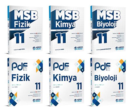 Eğitim Vadisi 2024 11. Sınıf Fizik + Kimya + Biyoloji Pdf + Soru Seti 6 Kitap