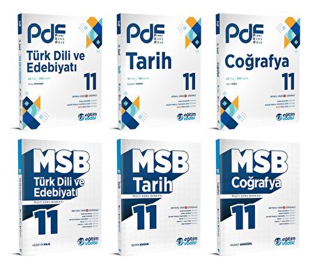 Eğitim Vadisi 2024 11. Sınıf Edebiyat + Tarih + Coğrafya Pdf + Soru Seti 6 Kitap