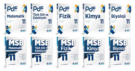 Eğitim Vadisi 2024 11. Sınıf Matematik + Edebiyat + Fizik + Kimya + Biyoloji Soru Seti 10 Kitap