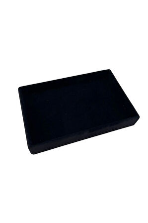 Yerli Üretim Küçük Boy Süet Kumaş Siyah Renk 22/14 Cm Servis Tablası