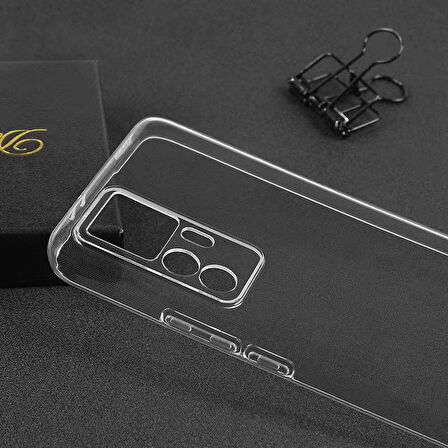Xiaomi Mi 12T Kılıf Şeffaf İnce Esnek Silikon Kılıf Zipax-Süper