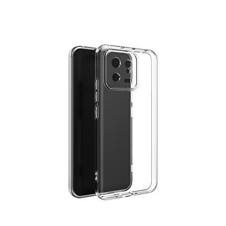 Xiaomi Mi 13 Kılıf Şeffaf İnce Esnek Silikon Kılıf Zipax-Süper