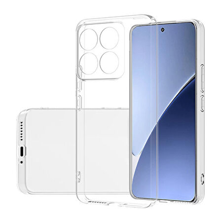 Xiaomi Mi 14 Pro Kılıf Şeffaf Esnek Silikon Kılıf Zr-Süper