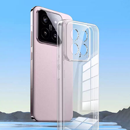 Xiaomi Mi 14 Pro Kılıf Şeffaf Esnek Silikon Kılıf Zr-Süper