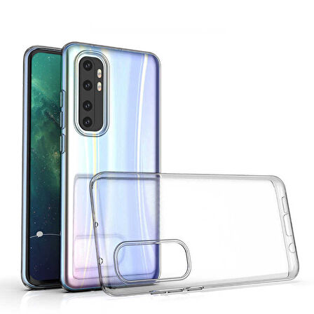 Xiaomi Mi Note 10 Lite Kılıf Şeffaf İnce Esnek Silikon Kılıf Zipax-Süper