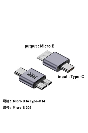 Veri Aktarımı ve Şarj için Micro USB'den Type-C'ye/USB'den Micro USB'ye Adaptör