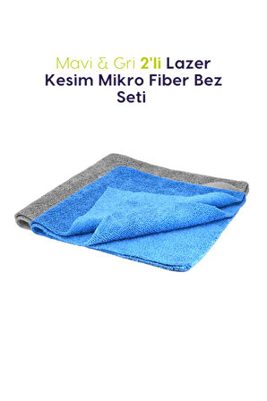 MikroFiber Bez  İki Renk 40 x 40 cm - Lazer Kesim Kusursuz Parlaklık!