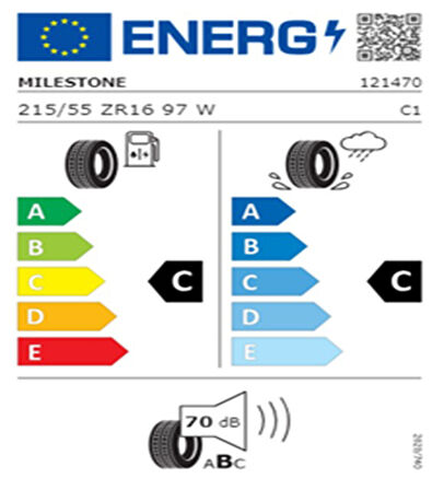 Milestone 215/55 ZR16 TL 97W Reınf. Carmile Sport Oto Yaz Lastiği (Üretim Yılı: 2025)