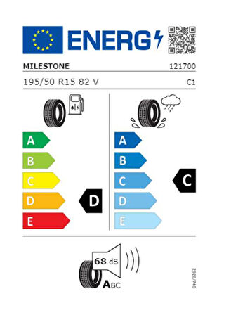 Milestone 195/50 R15 Tl 82V Carmile Oto Yaz Lastiği ( Üretim Yılı: 2025 )