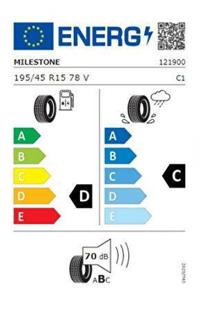 Milestone 195/45 R15 78V Carmile Oto Yaz Lastiği (Üretim Yılı: 2025)