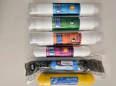 Su Arıtma (membran + mineral ) 6 'lı filtre seti