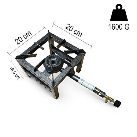 Yek Outdoor Yüksek Isılı Mini Kare Volkan Ocak 20x20cm - Yer Ocağı 