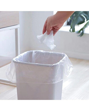 Şeffaf Mini Boy Çöp Poşeti, 40 Adetli Rulo, 40x47 cm – 5 Paket (Toplam 200 Adet)