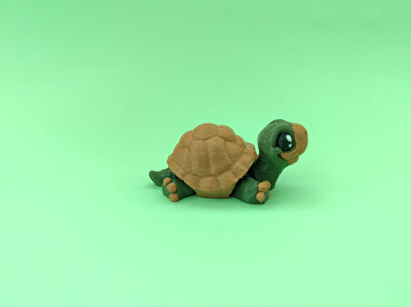 Sevimli Kaplumbağa Anahtarlık - 3D Baskı Özel Tasarım