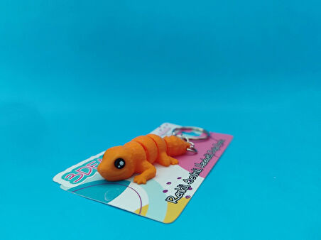 Sevimli Leoplar Gecko Anahtarlık - 3D Baskı Özel Tasarım