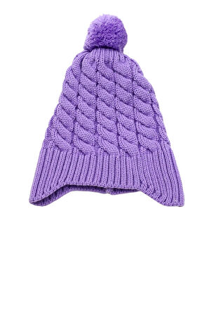 Minima Bebek Ponponlu Örgü Bere – Kulak Kapatmalı, Yumuşak ve Sıcak Tutucu Kışlık